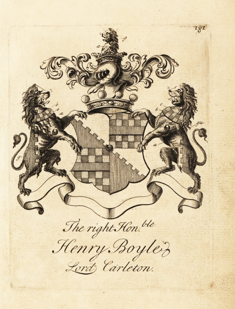 Erb ctihodného Henryho Boyla, lorda Carletona od Andrew Johnston