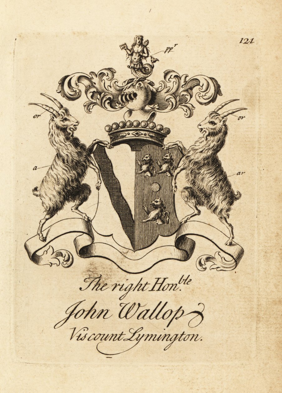 Erb ctihodného Johna Wallopa, vikomta Lymingtona od Andrew Johnston