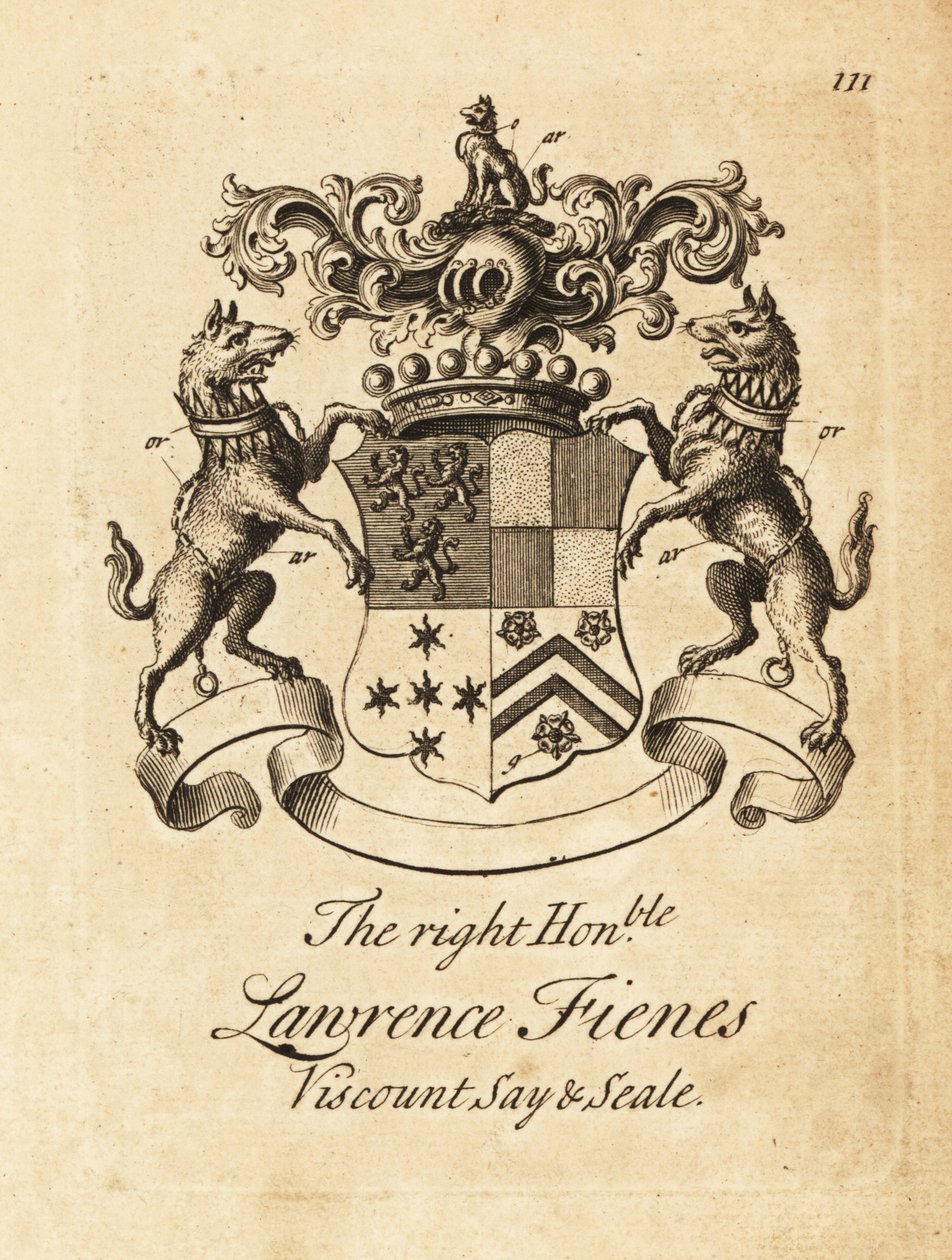 Erb ctihodného Lawrence Fienese, 5. vikomta Saye a Sele (1690–1742) od Andrew Johnston