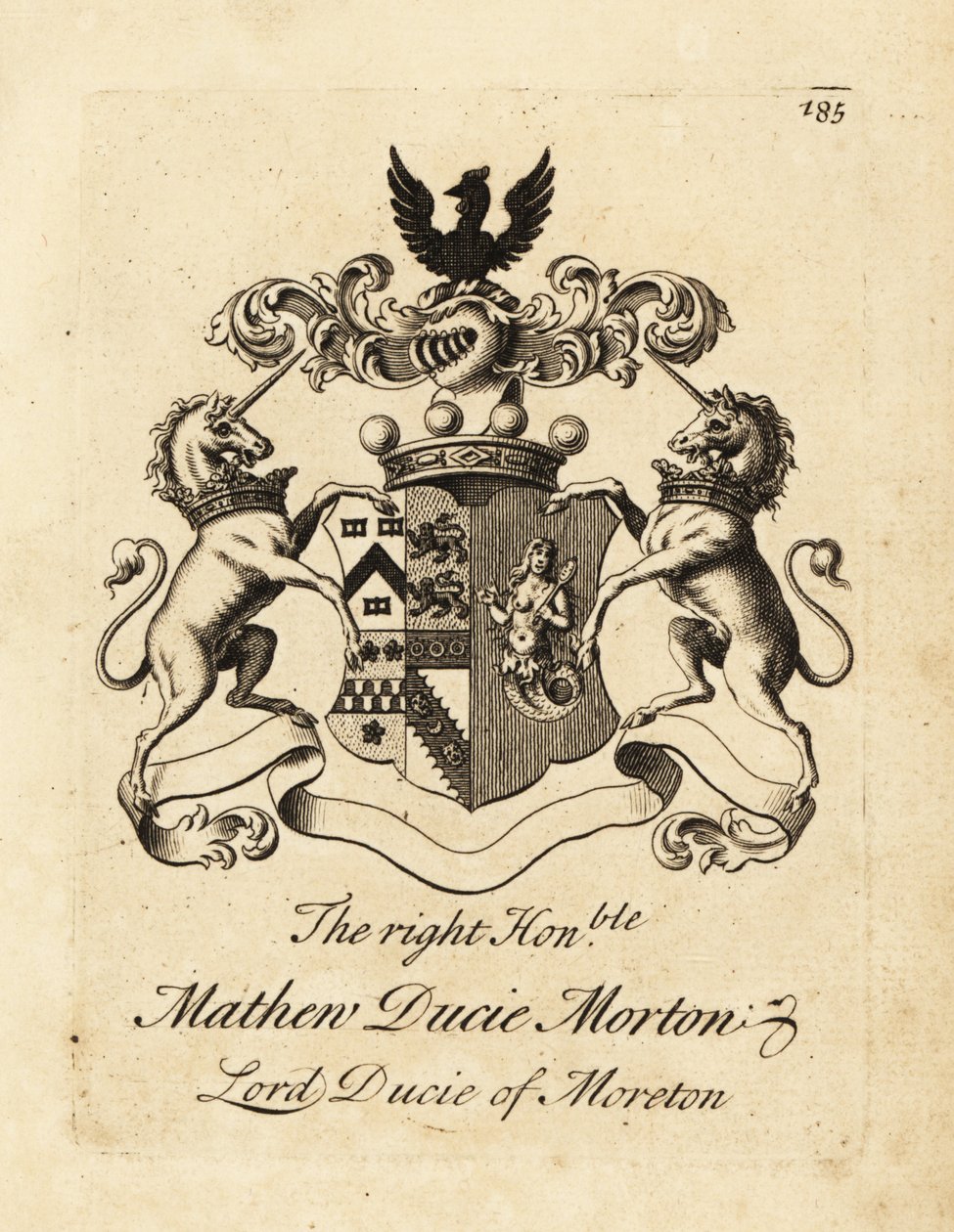 Erb ctihodného Mathewa Ducie Mortona, lorda Ducieho z Moretonu od Andrew Johnston