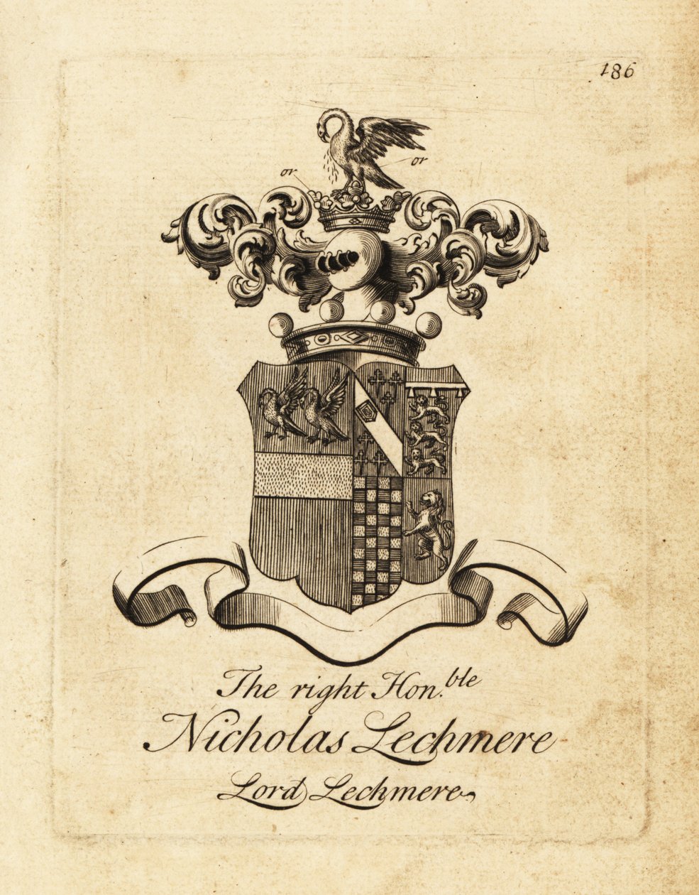 Erb Pravého ctihodného Nicholase Lechmere, lorda Lechmere od Andrew Johnston