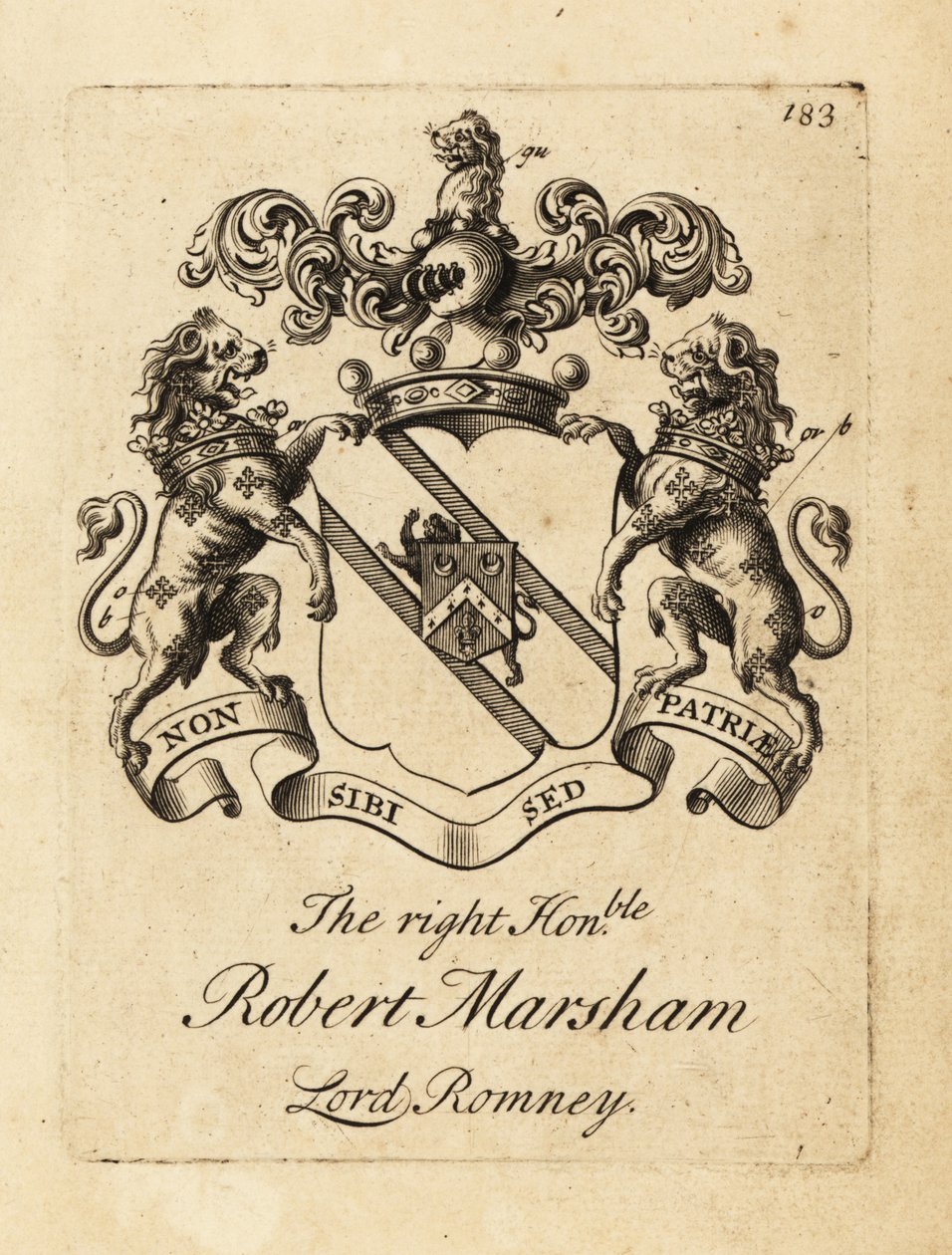 Erb ctihodného Roberta Marshama, lorda Romneyho od Andrew Johnston