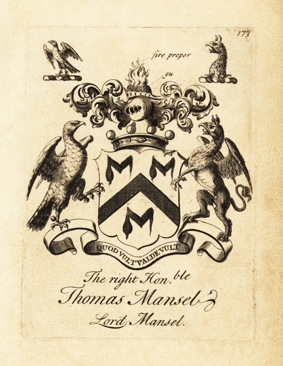 Erb ctihodného Thomase Mansela, lorda Mansela od Andrew Johnston