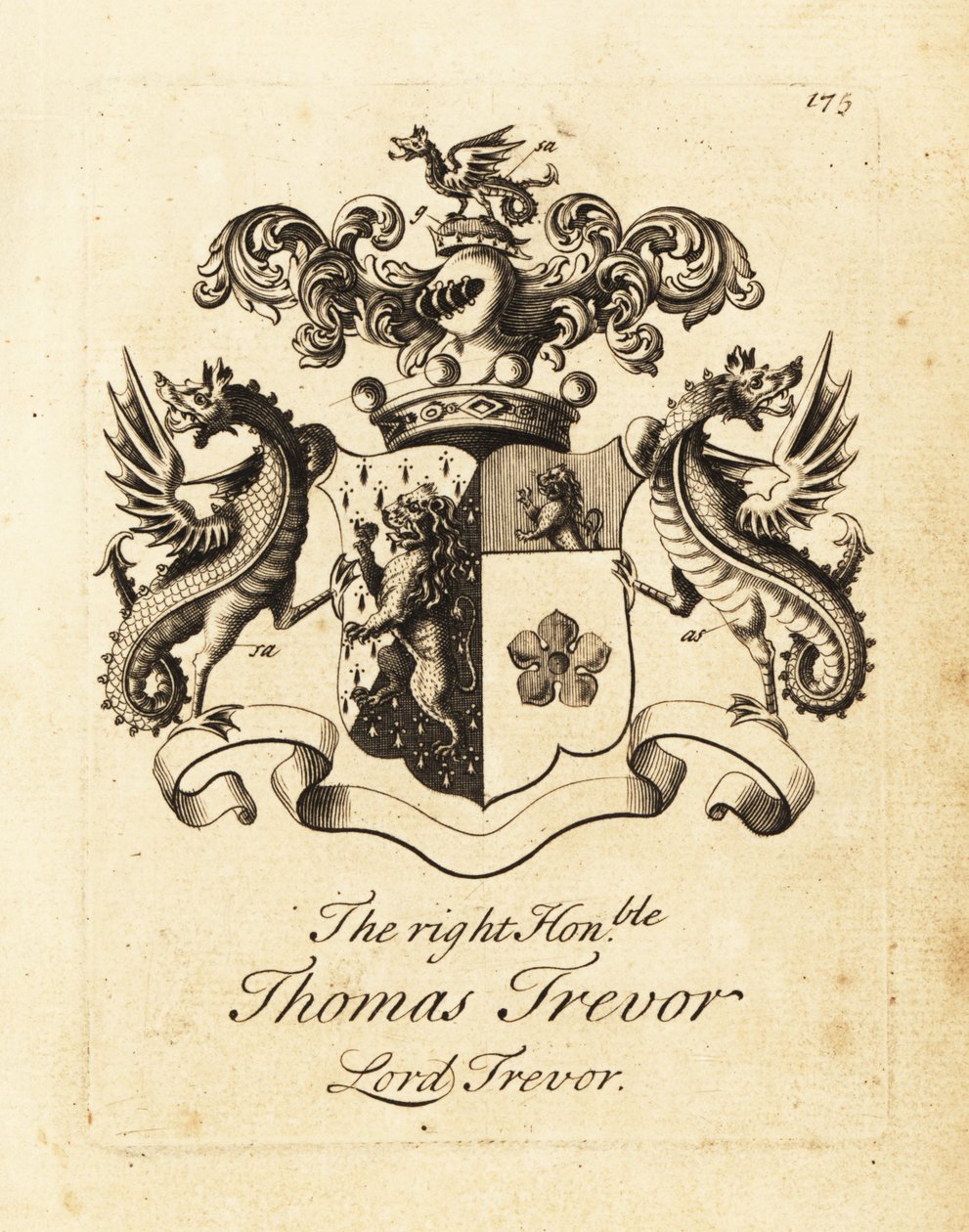 Erb ctihodného Thomase Trevora, lorda Trevora od Andrew Johnston