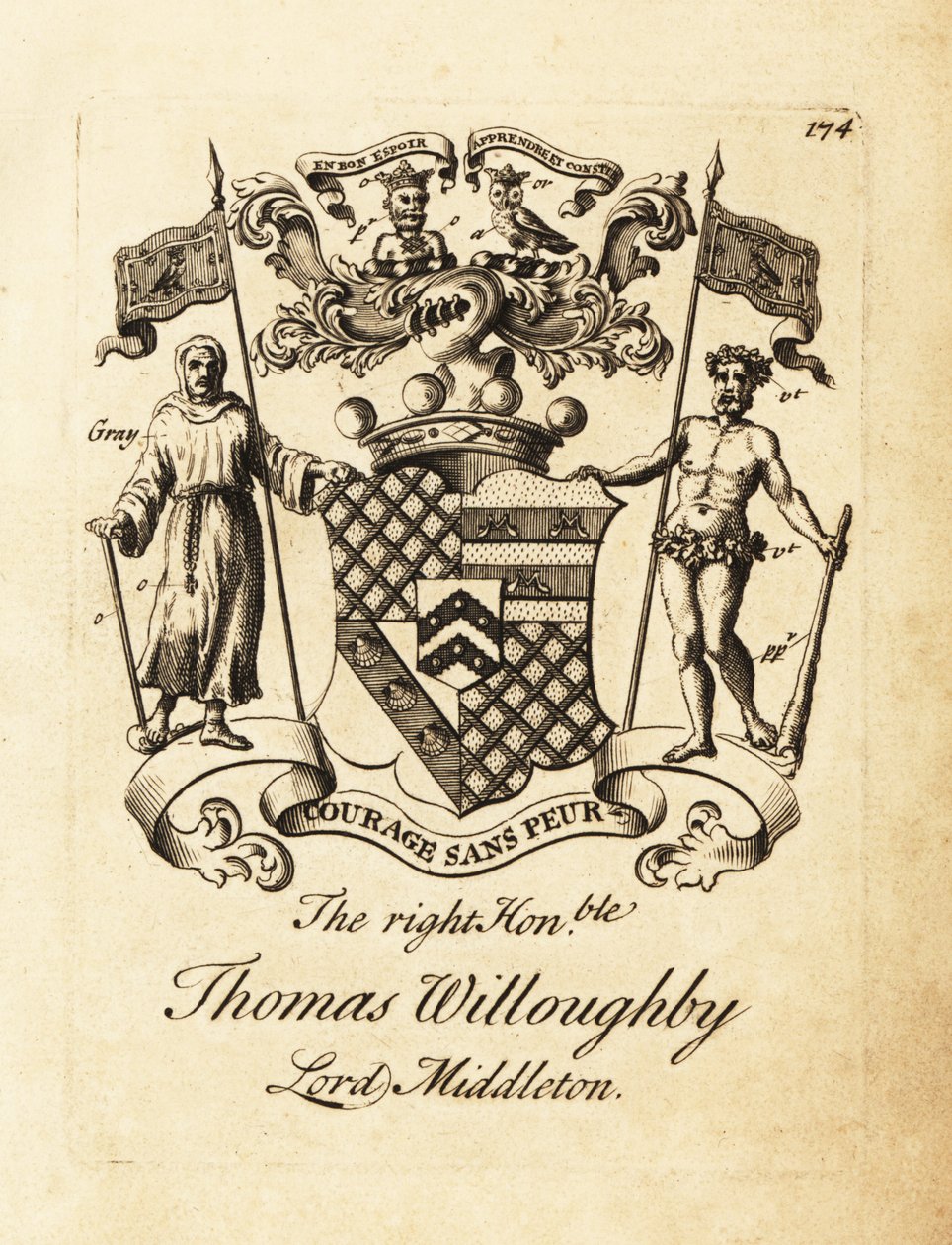 Erb ctihodného Thomase Willoughbyho, lorda Middletona od Andrew Johnston