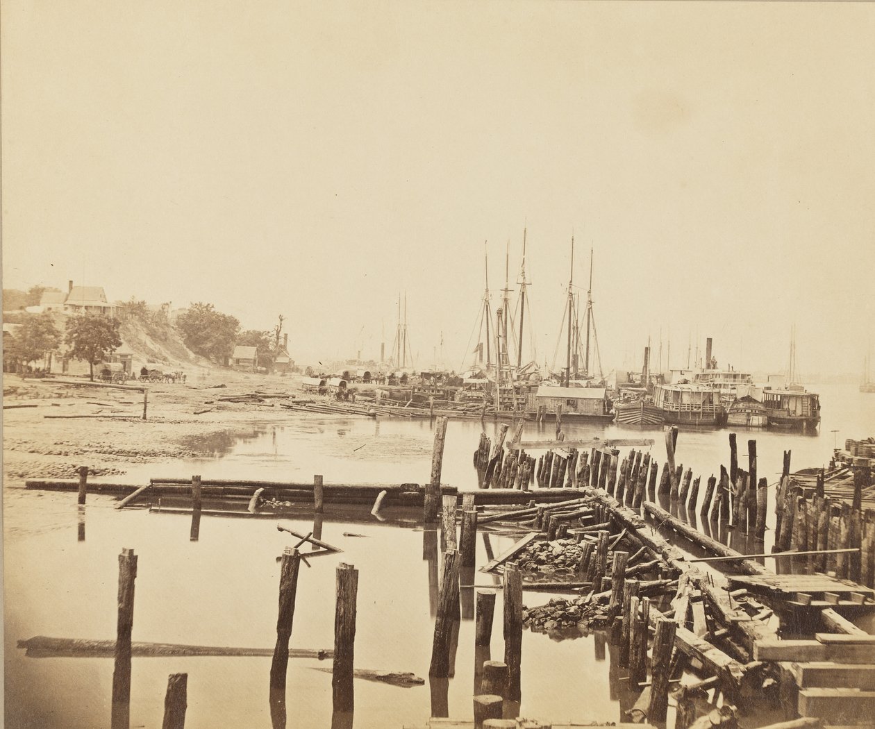 City Point, Virginia, kolem 1861-1865 (tisk alba) od Andrew Joseph Russell