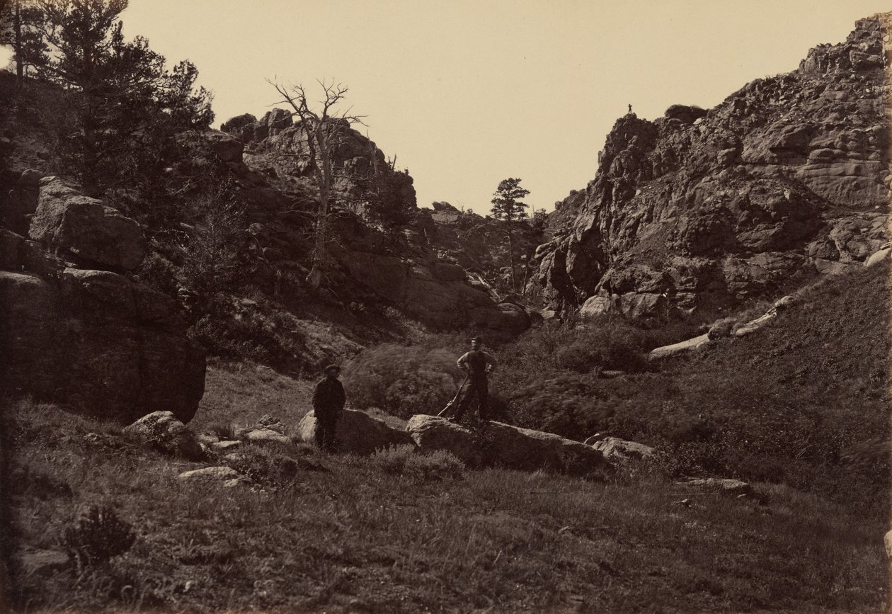 Deska 10. Ďáblova brána, Dale Creek Canon, 1869 (foto) od Andrew Joseph Russell