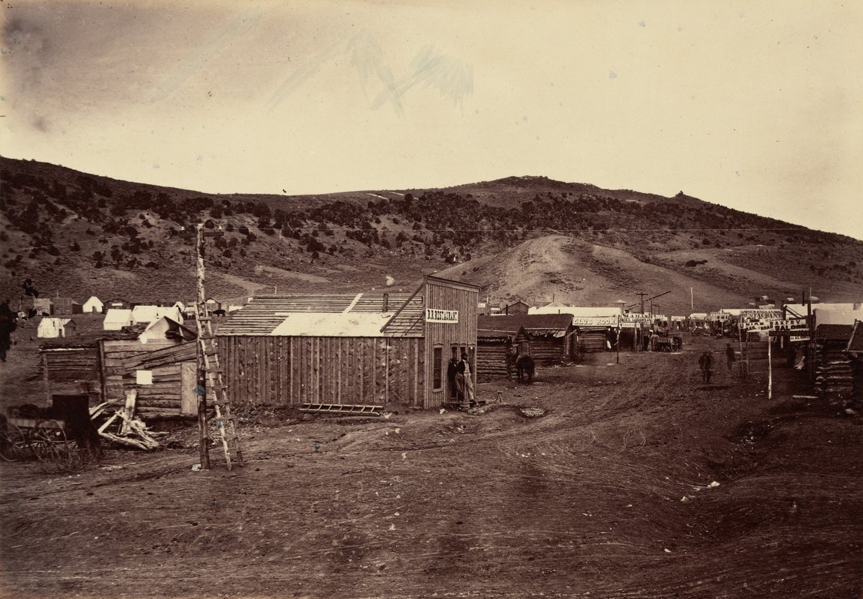 Deska 29. Město Bear River, poblíž uhelných polí, 1869 (foto) od Andrew Joseph Russell