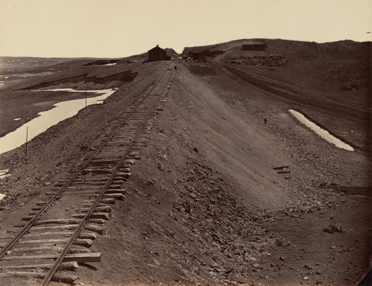 Deska 2. Žulový kánon, z vodní nádrže, 1869 (foto) od Andrew Joseph Russell