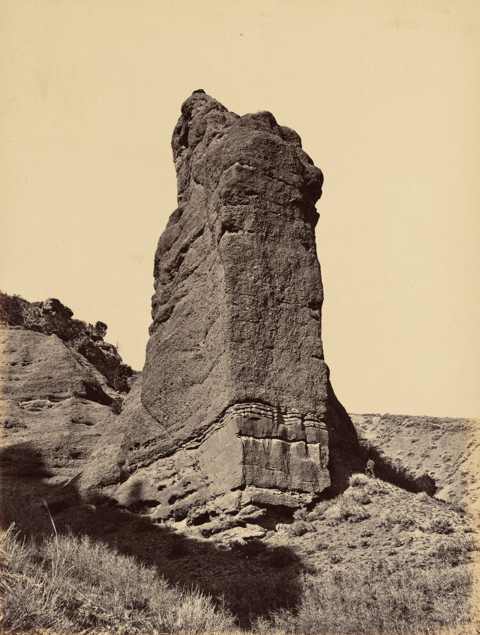 Deska 31. Monument Rock, ústí Echo Canon, 1869 (foto) od Andrew Joseph Russell