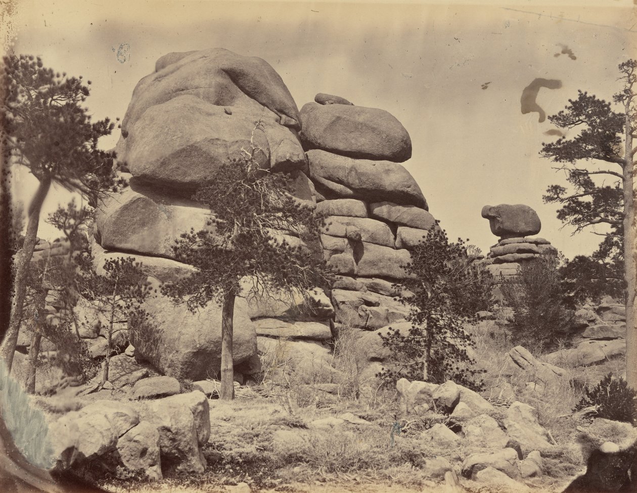 Deska 3. Žulová skála u stanice Beaufort, 1869 (foto) od Andrew Joseph Russell