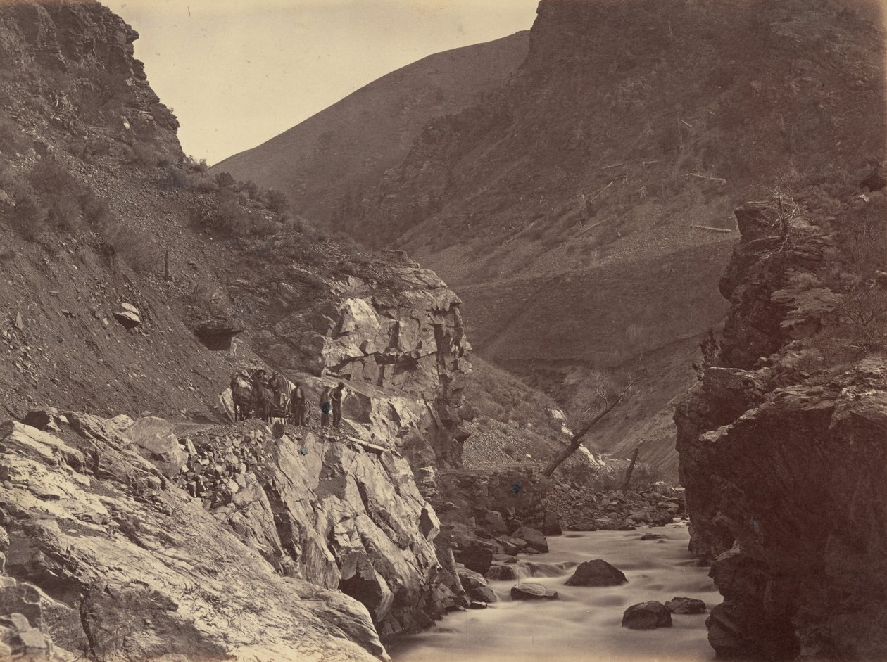 Tabulka 41. Weberův kánon, zpod Čertovy brány, 1869 (foto) od Andrew Joseph Russell