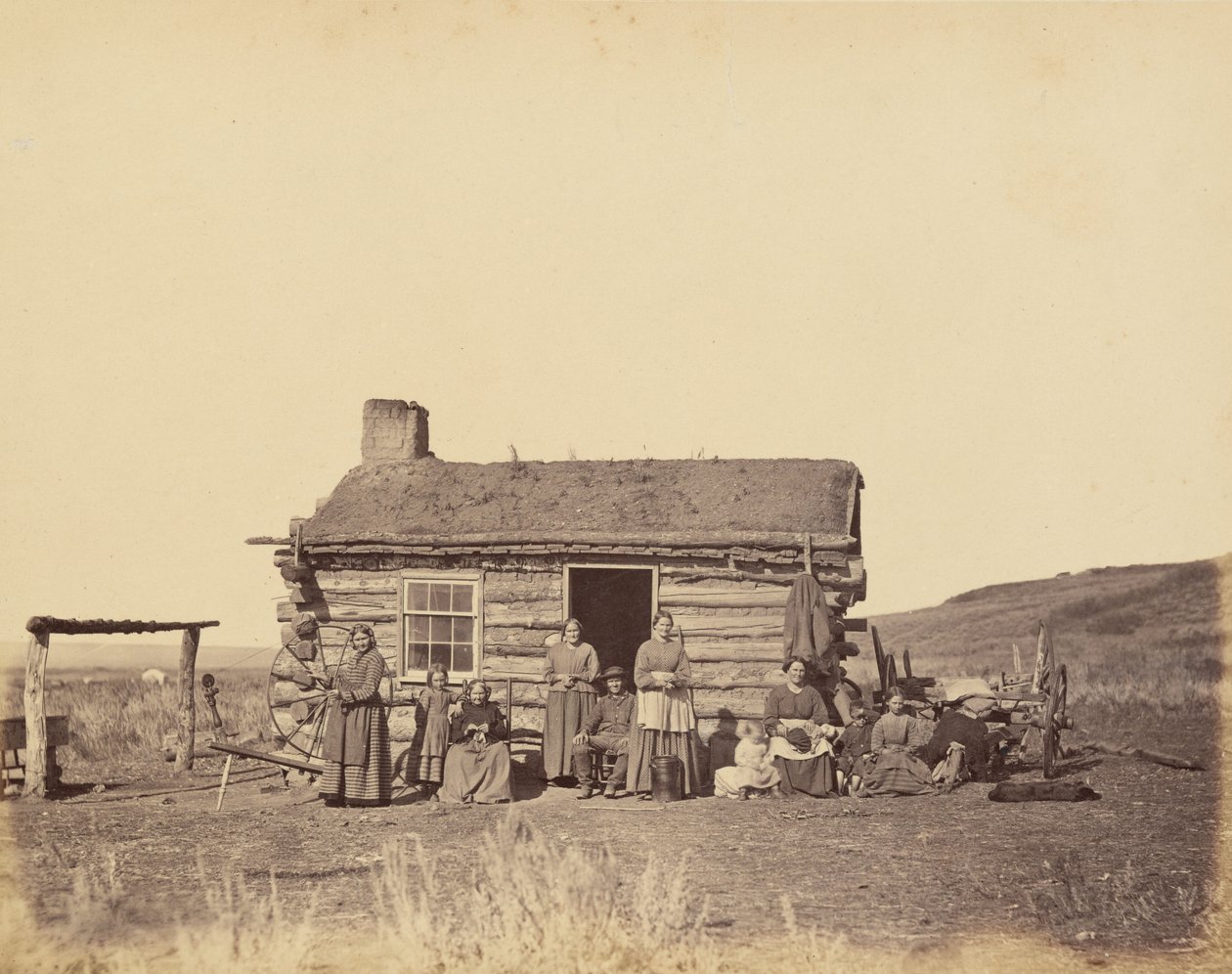 Tabulka 48. Mormonská rodina, Great Salt Lake Valley, 1869 (foto) od Andrew Joseph Russell