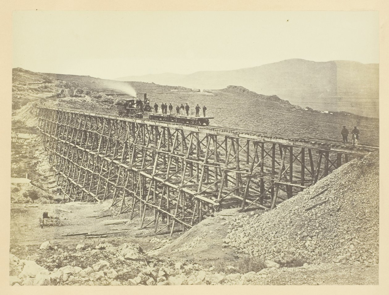 Trestle Work, Mys, Salt Lake Valley od Andrew Joseph Russell