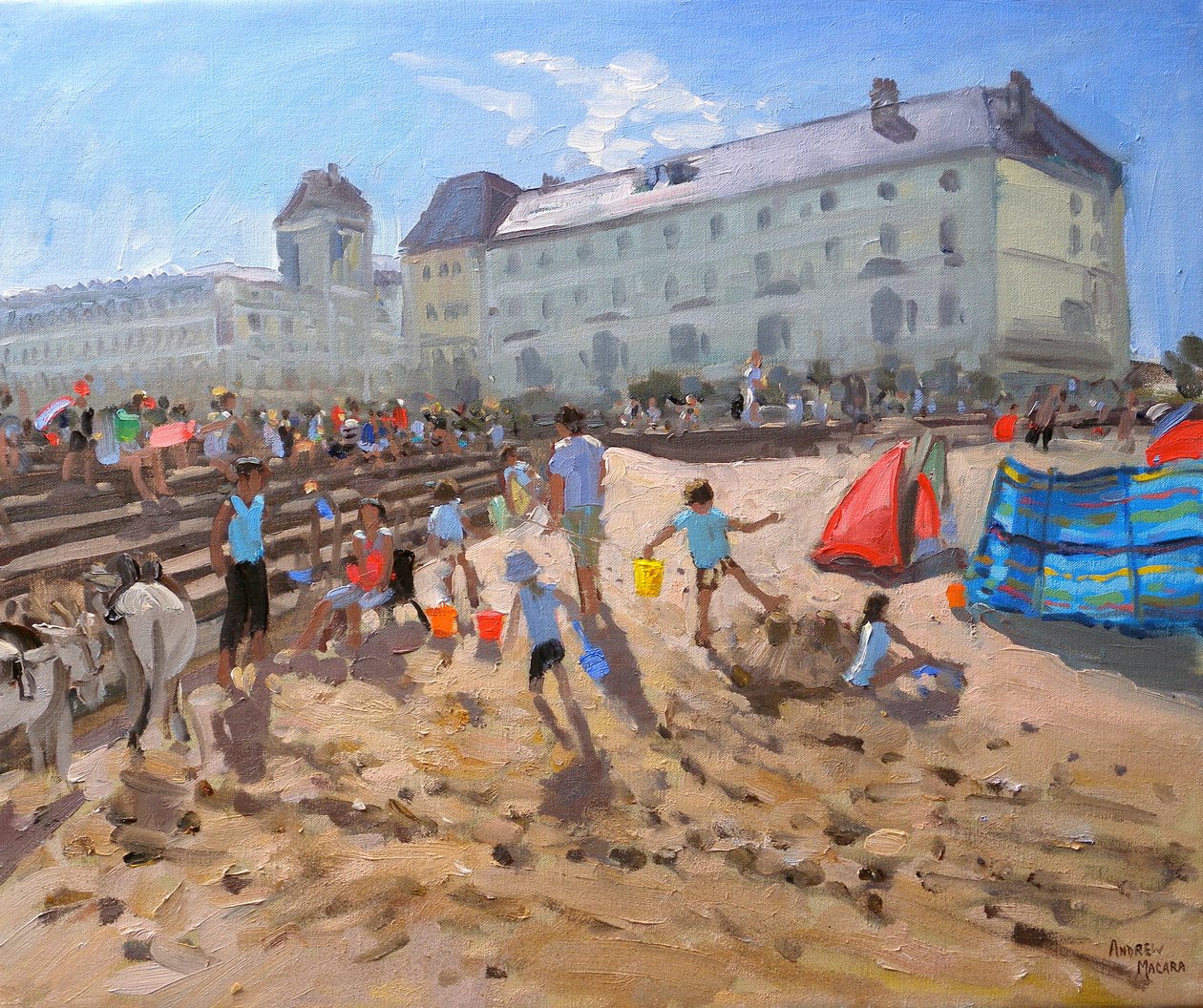 Jasné ráno, Llandudno, 2009 (olej na plátně) od Andrew Macara