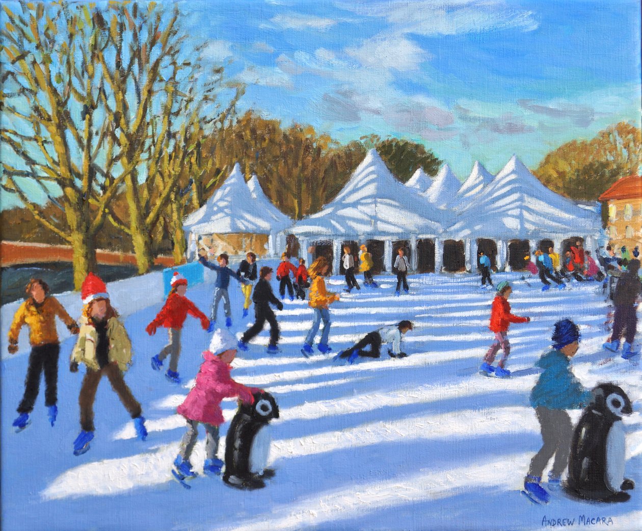 Jasné ráno, kluziště Hampton Court Palace, Londýn, 2018, od Andrew Macara
