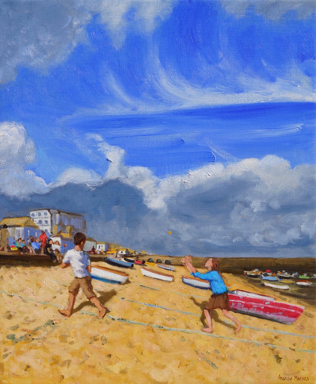 Chytání míče, St Ives, 2016, od Andrew Macara
