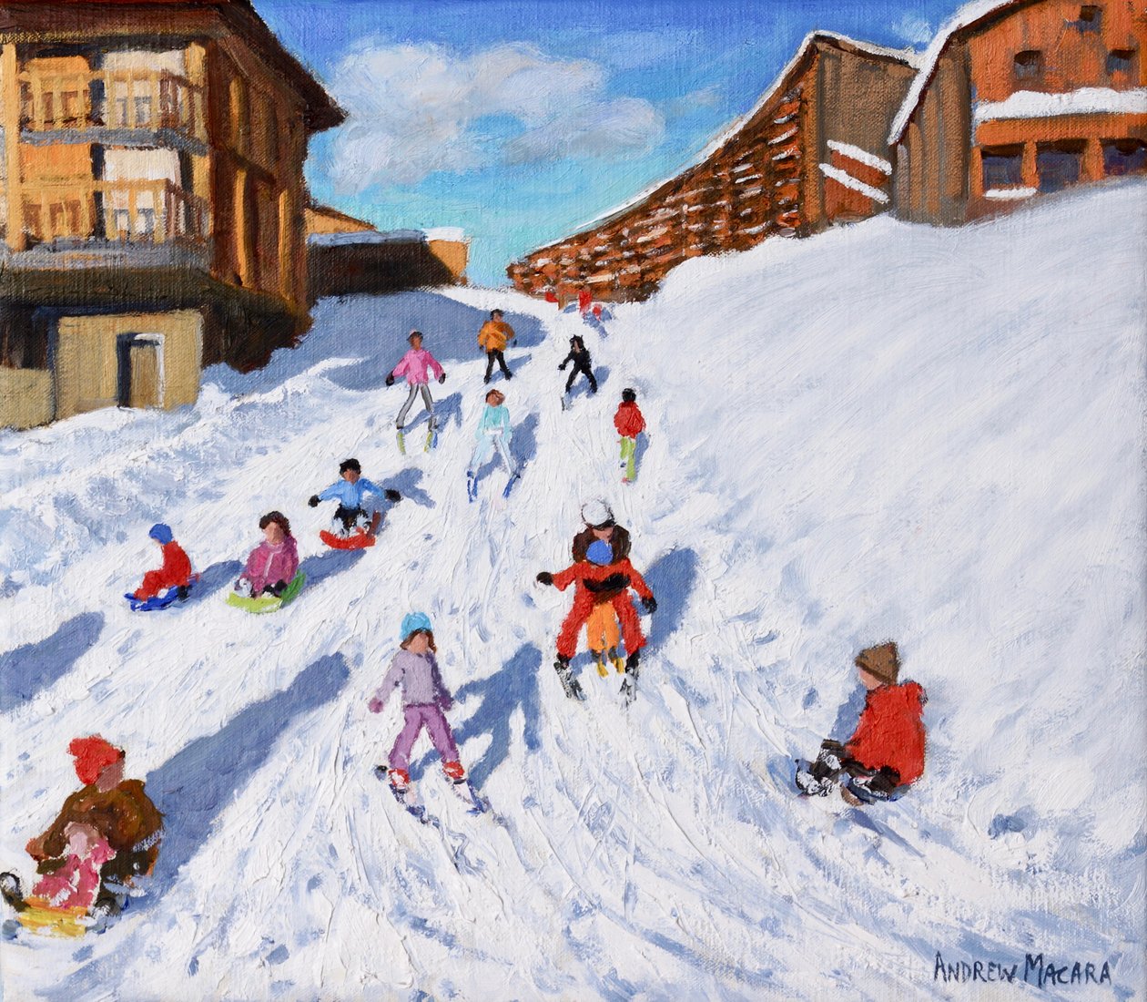 Vánoční sáňkování, Les Arcs od Andrew Macara