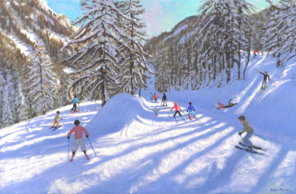 Vánoce v Tignes, Francie, 2022 (olej na plátně) od Andrew Macara