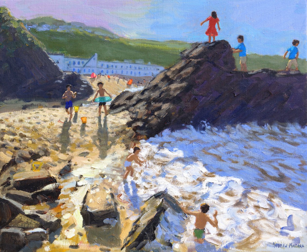 Lezení na skalách,St Ives, od Andrew Macara