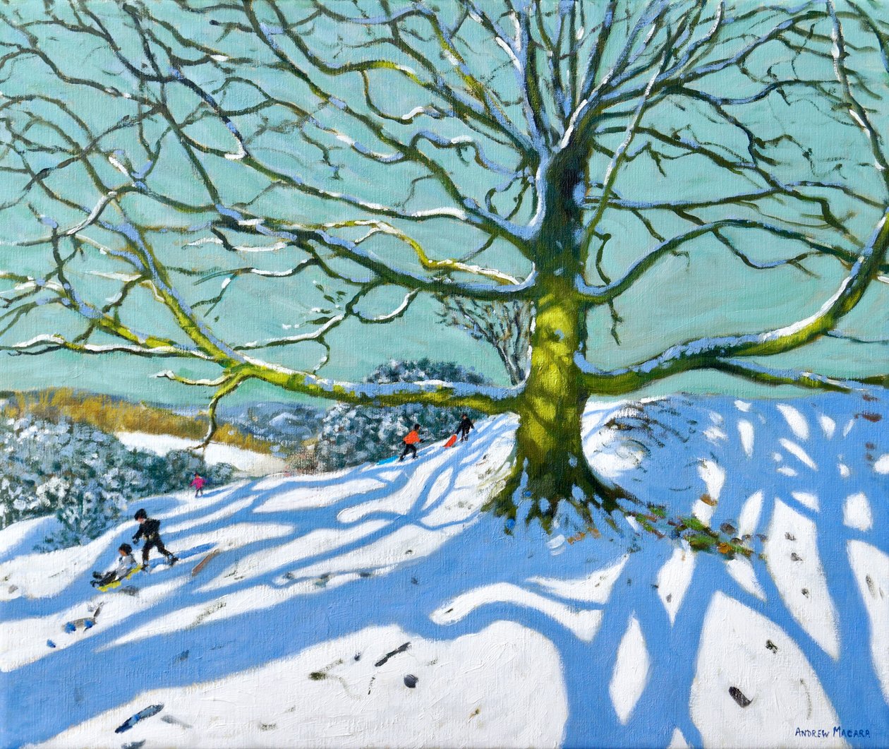 Mother Tree, Idridgehay, Belper, 2022 (olej na plátně) od Andrew Macara