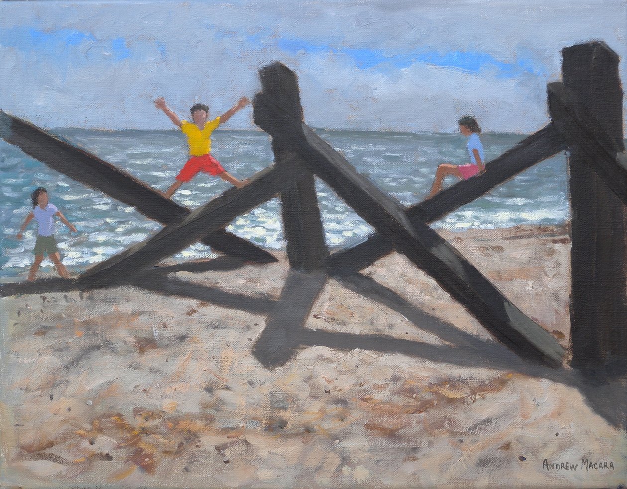 Old Jetty, 2010 (olej na plátně) od Andrew Macara