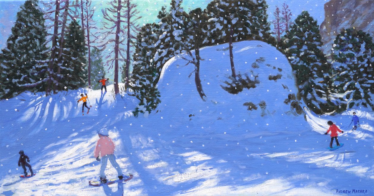 Skalní město, Val Gardena, Itálie, 2020 (olej na plátně) od Andrew Macara