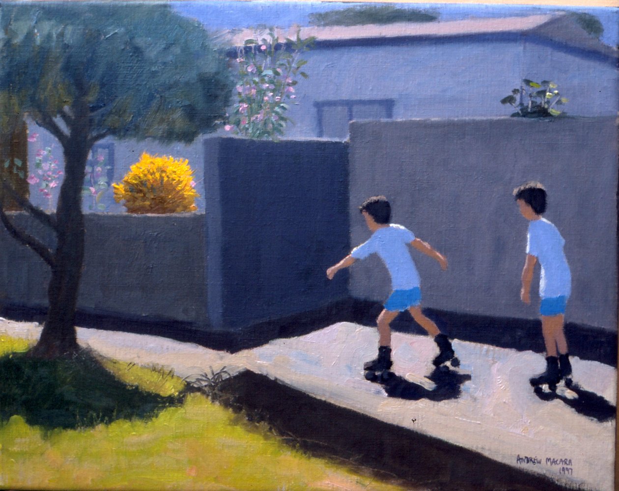 Bruslaři na kolečkových bruslích od Andrew Macara