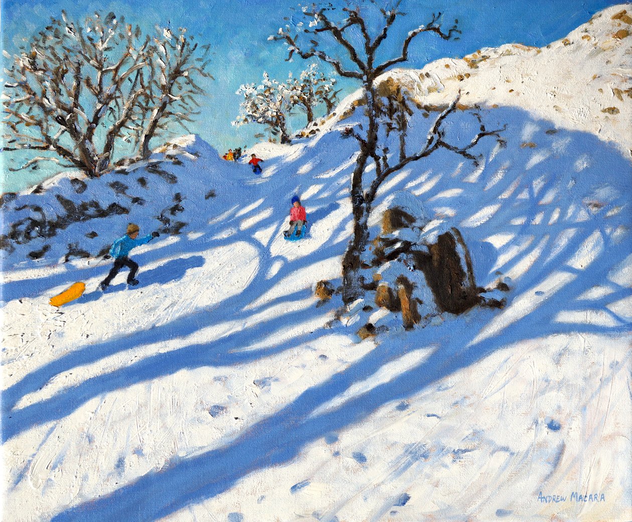 Sáňkování,Glutton Bridge,Buxton,Derbyshire,2016 od Andrew Macara