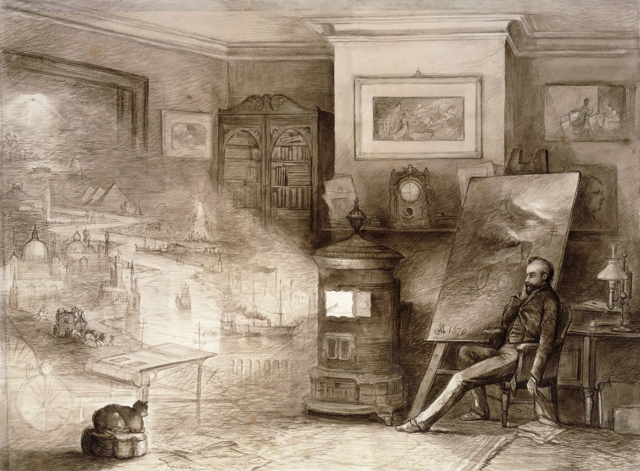 Večerní přemítání, Příliv času, 1876 od Andrew Melrose