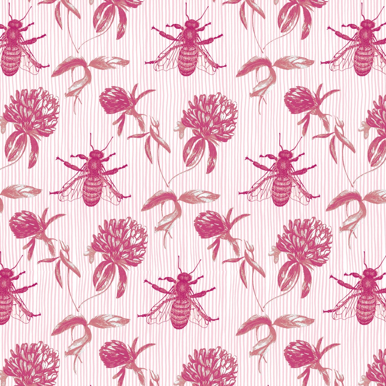 Clover and Honey Bee, 2017, inkoustové a digitální od Andrew Watson