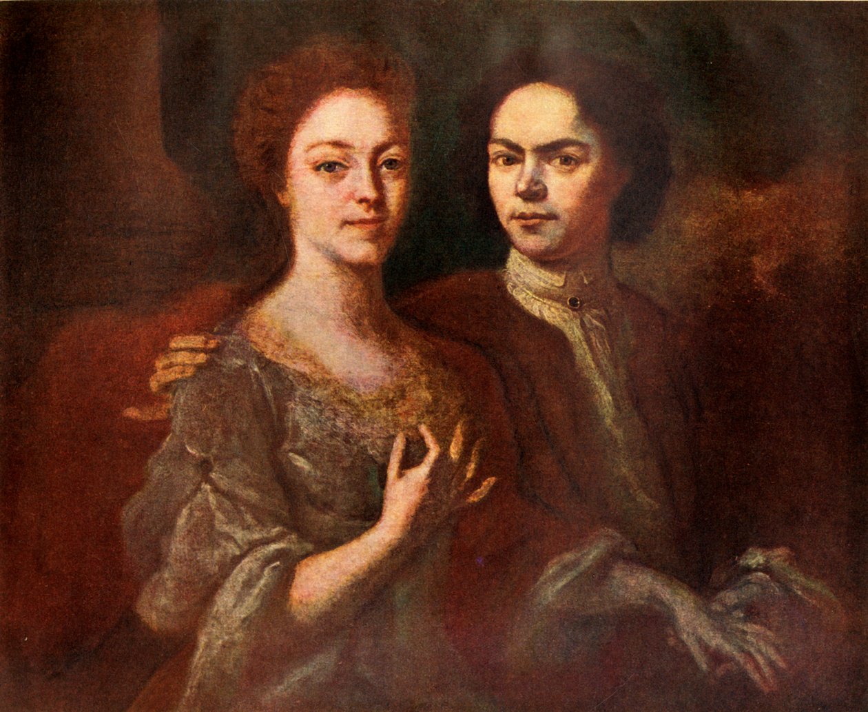 „Portrét umělce a jeho manželky“, 1729, 1939. od Andrey Matveyev