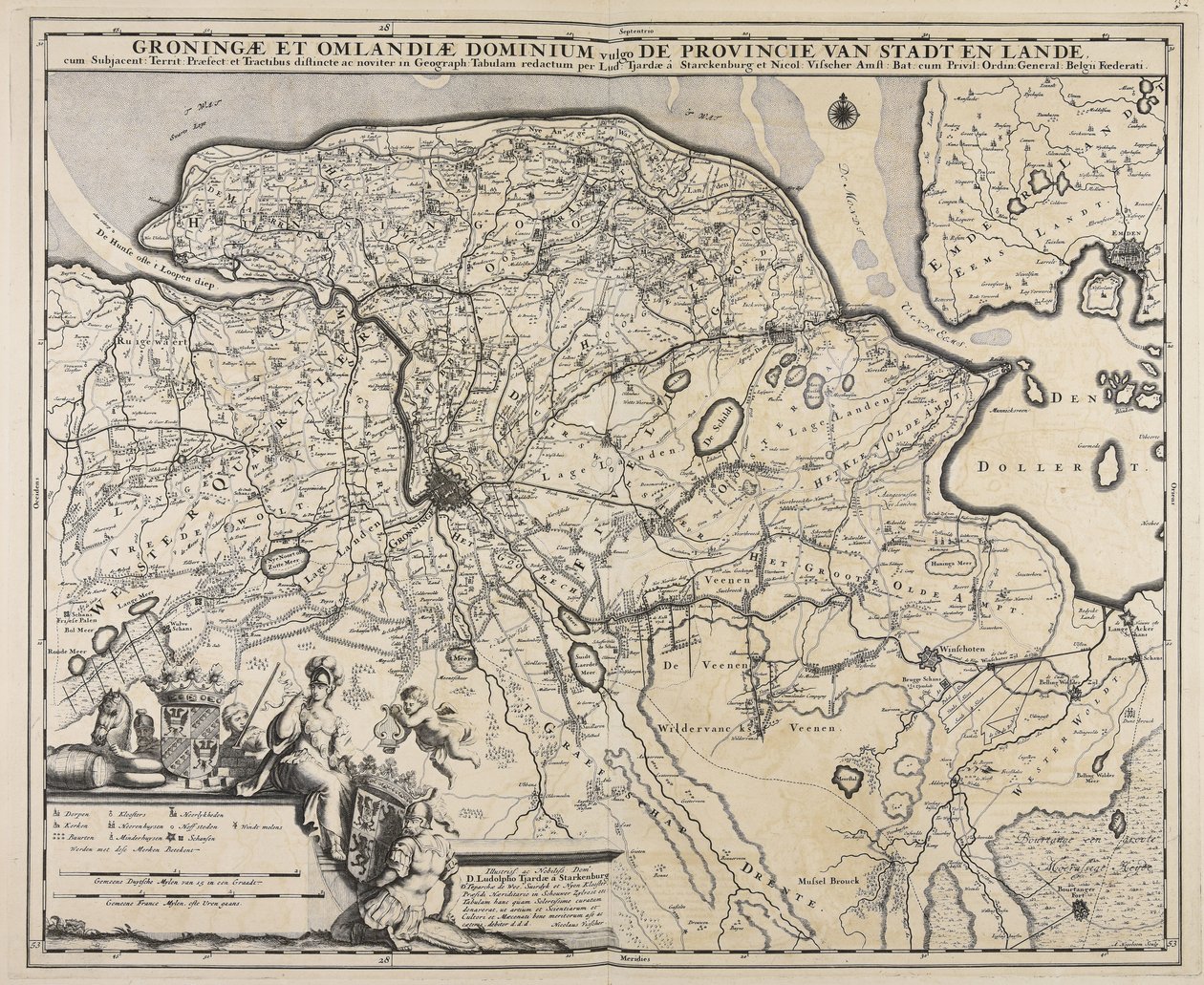 Groningae et Omlandiae dominium vulgo de Provincie van Stadt en Lande od Andries Hogeboom
