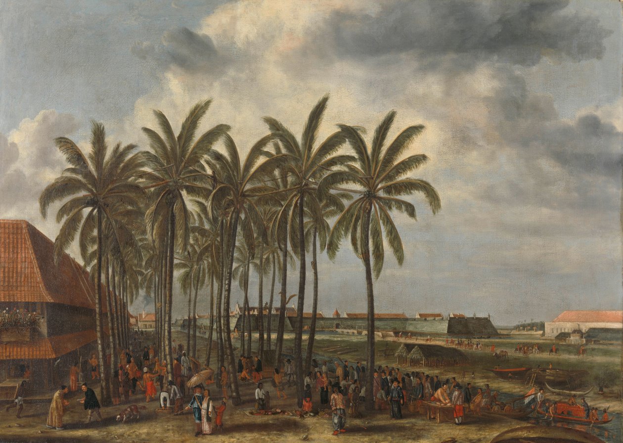 Hrad Batavia Hrad Batavia, při pohledu z Kali Besar West od Andries Beeckman
