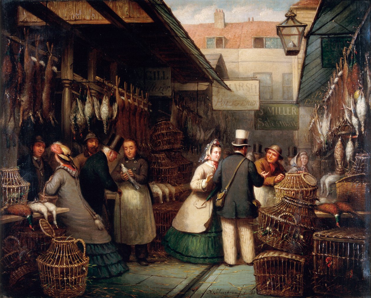 Leadenhall Market, Londýn, 1865. od Andries Scheerboom