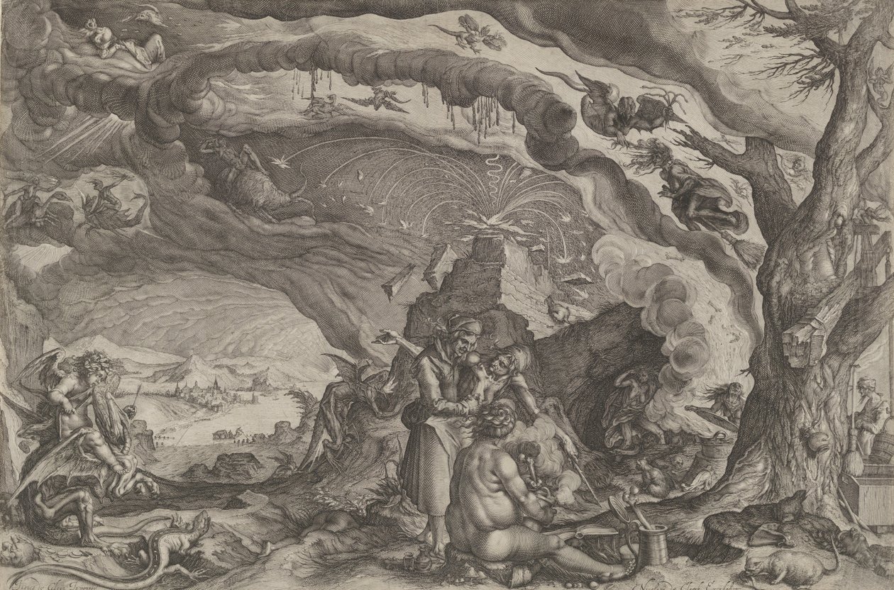 Čarodějnice se připravují na sabat, ca. 1610. od Andries Stock