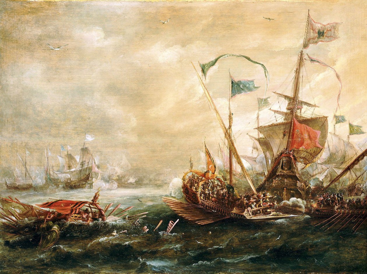 Španělské střetnutí s barbarskými piráty, první polovina 17. století od Andries van Eertvelt
