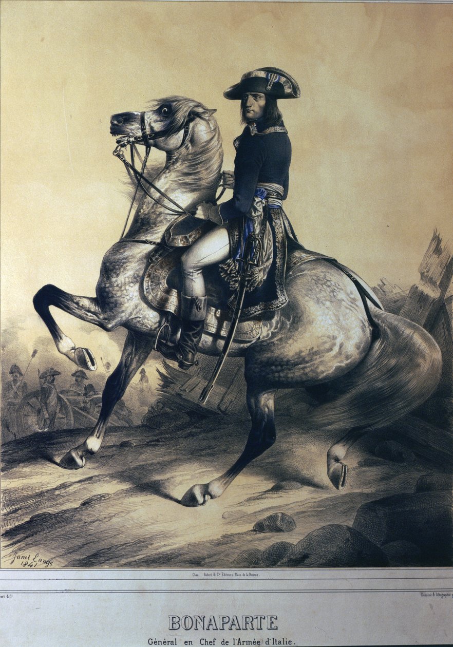 Napoleon Bonaparte jako generál a vrchní velitel italské armády od Ange Louis Janet