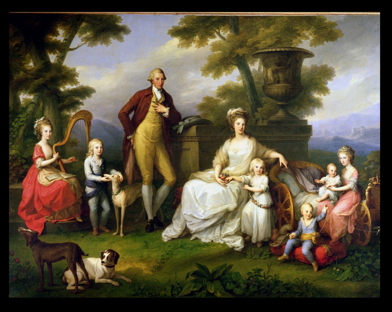 Ferdinand IV (1751-1825) král Neapole a jeho rodina od Angelica Kauffmann