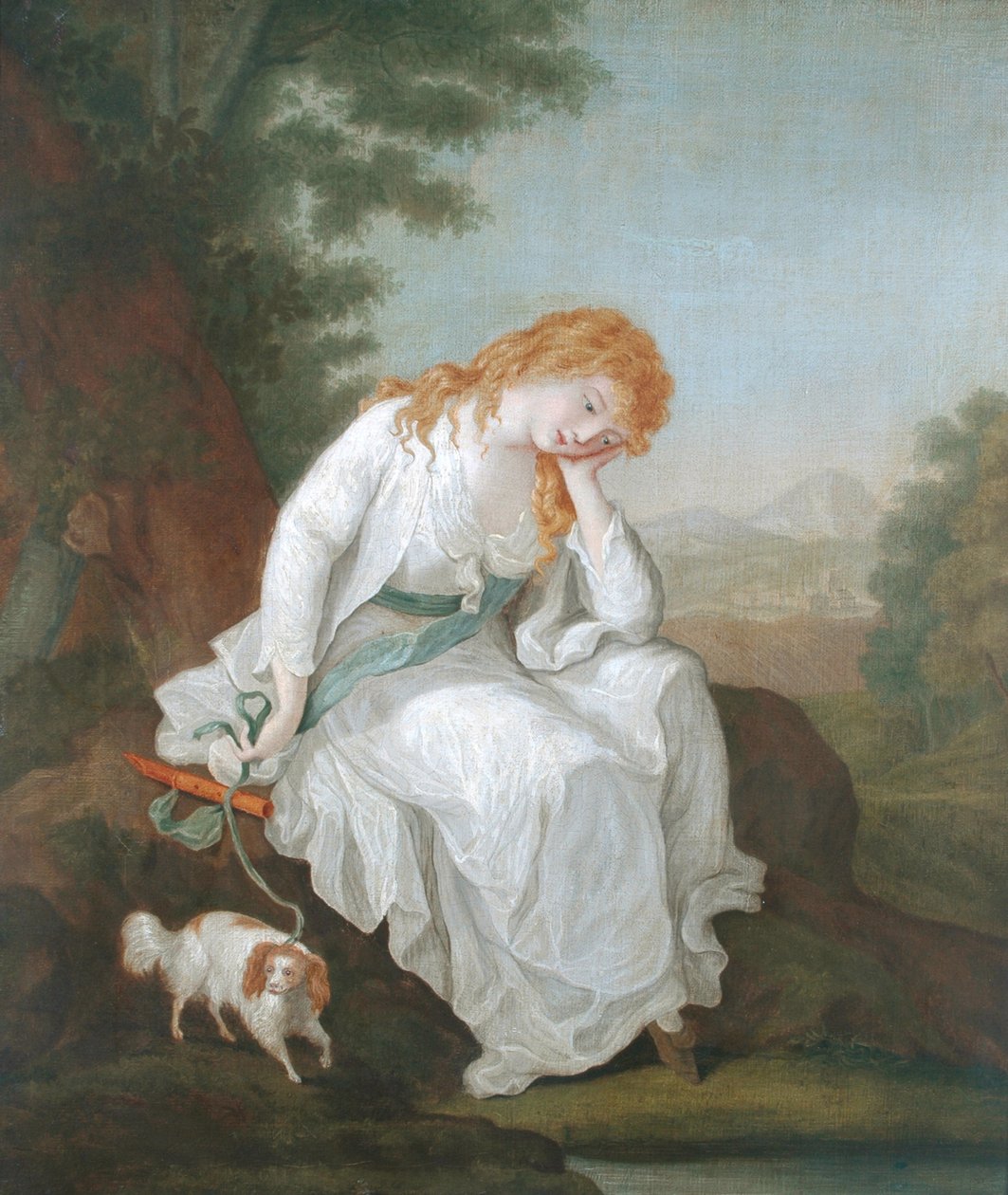 Možná Maria z Moulines ze Sterneovy „Sentimentální cesty“, 1766-81 od Angelica Kauffmann