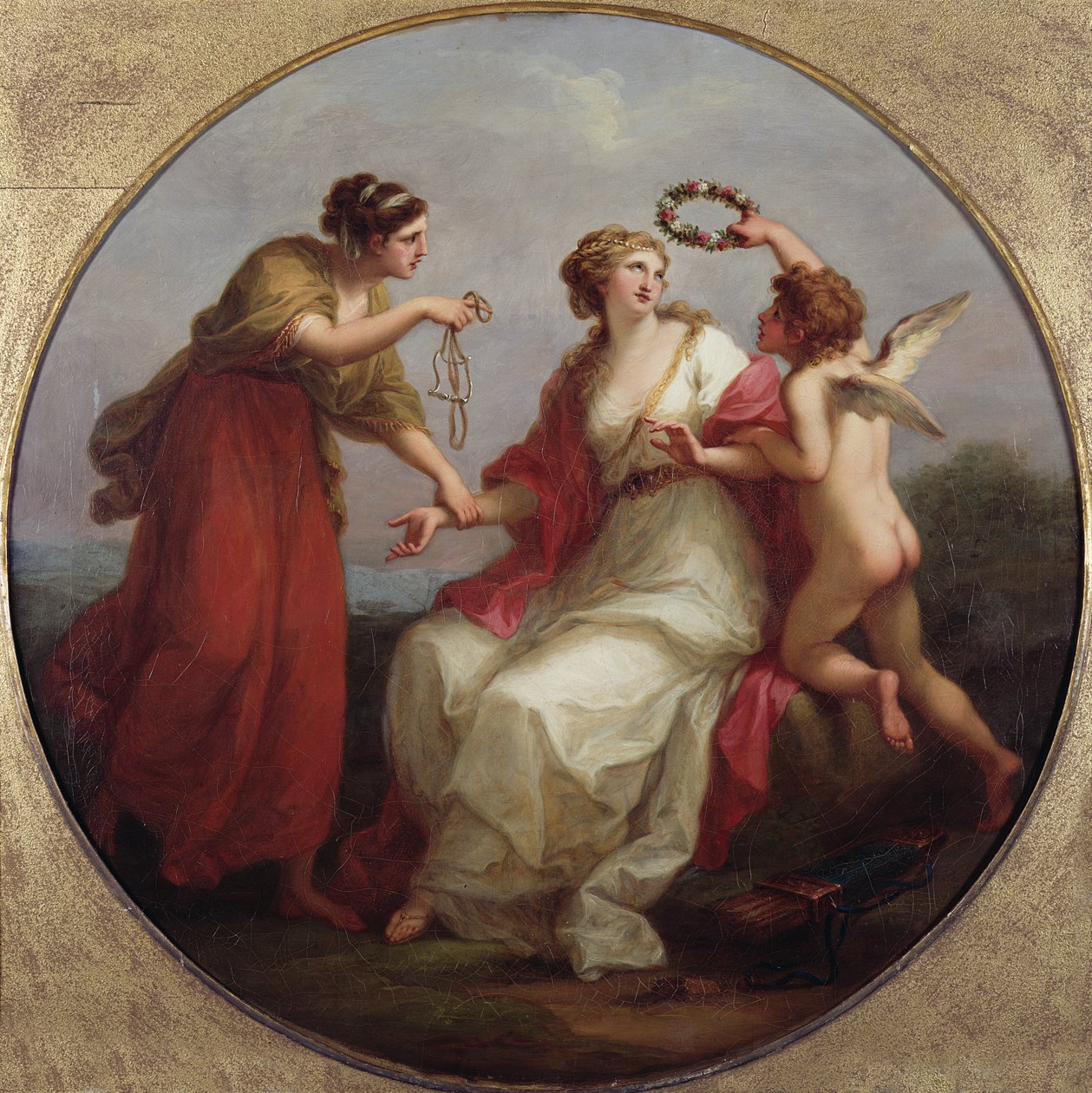 Obezřetnost vzdorující Lásce od Angelica Kauffmann