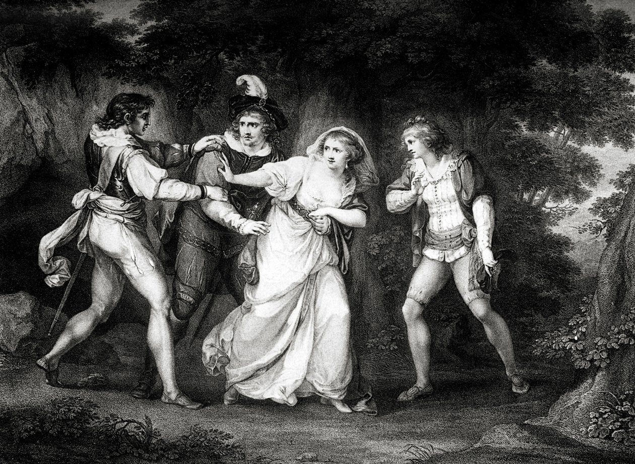 Hra Williama Shakespeara od Angelica (after) Kauffman