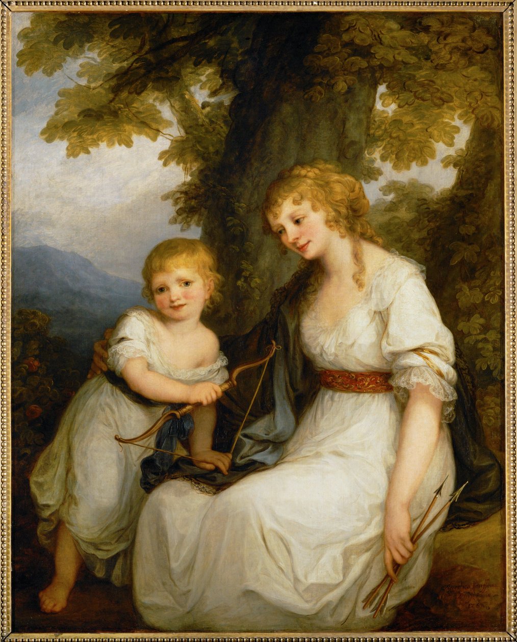 La Baronne de Kruedener et son fils - Baronka Kruedenerová a její syn ... od Angelica Kauffman