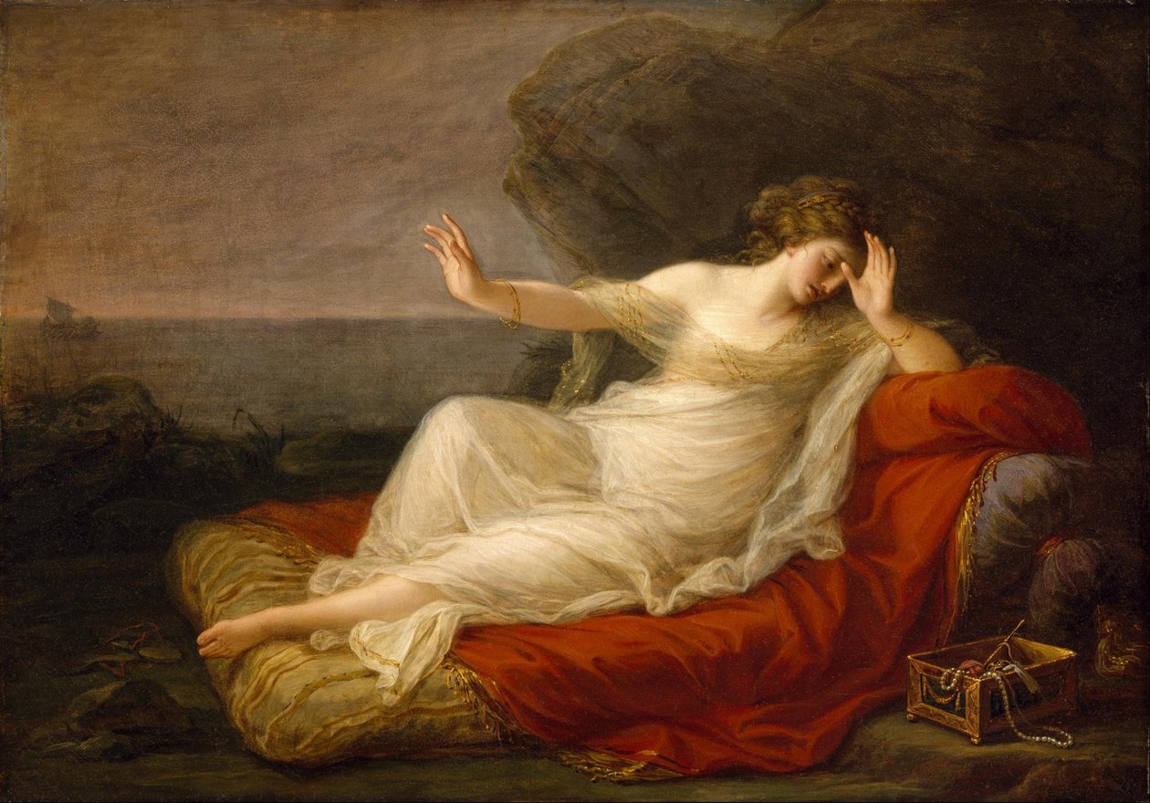 Ariadna opuštěná Theseem od Angelica Kauffmann