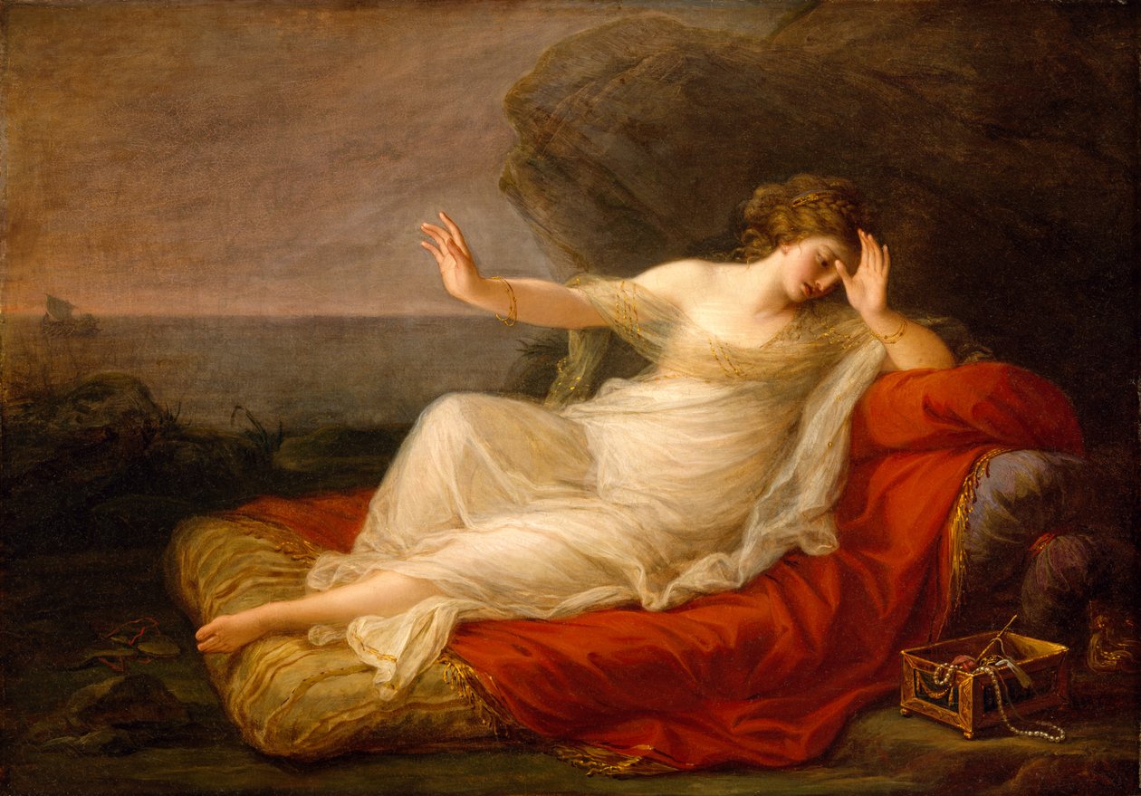 Ariadna opuštěná Theseem na Naxu, 1774 od Angelica Kauffmann