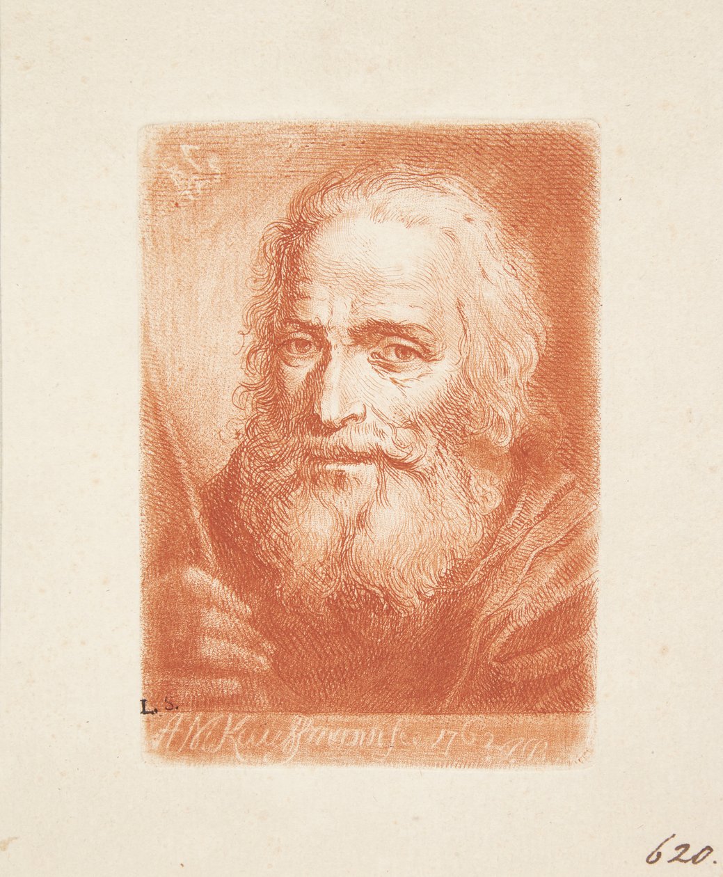 Vousatý stařík od Angelica Kauffmann