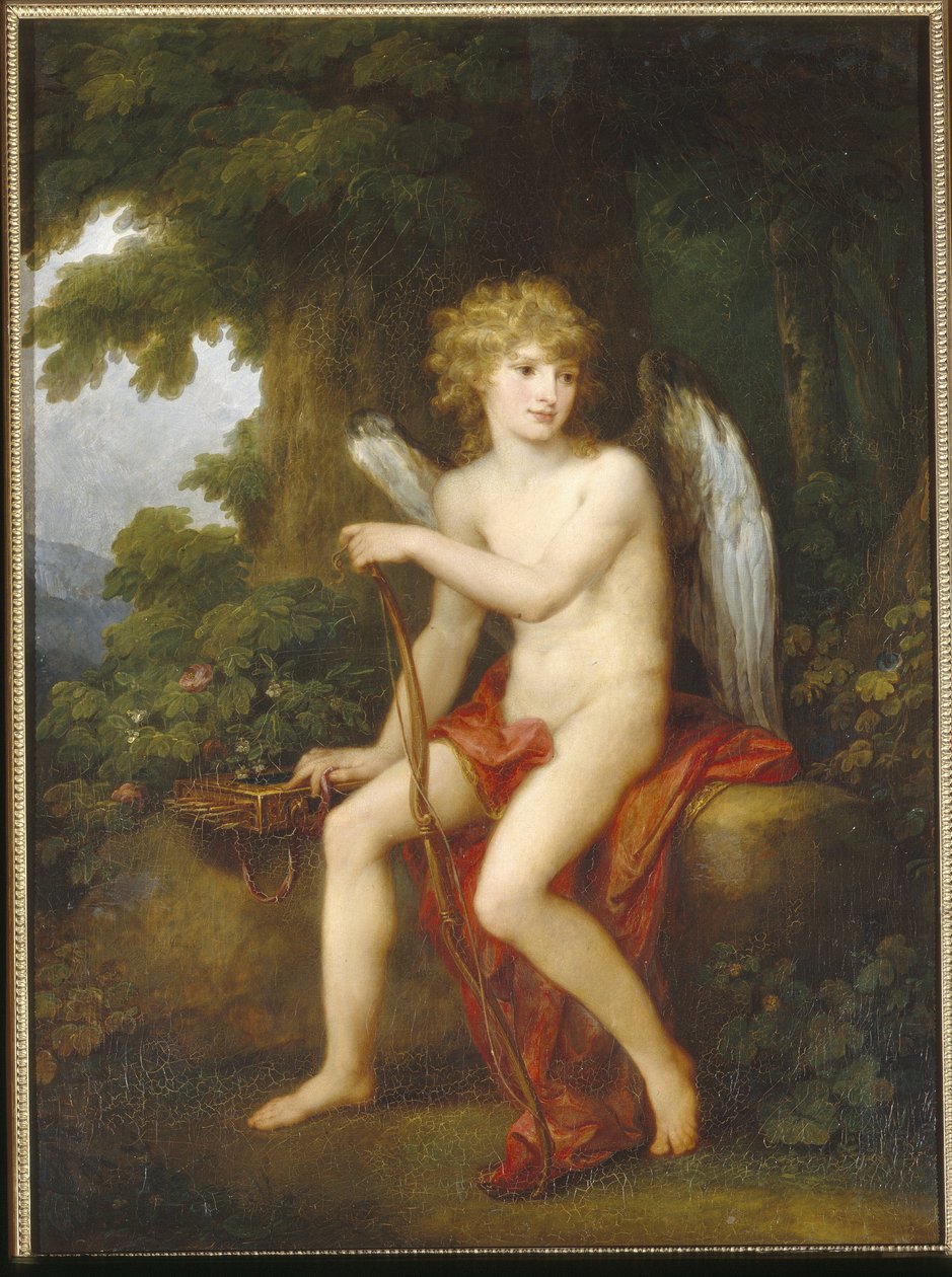 Hrabě Henryk Lubomirski (1777-1850) jako Cupid - Obraz Angeliky Kauffmann (1741-1807), olej na plátně od Angelica Kauffmann