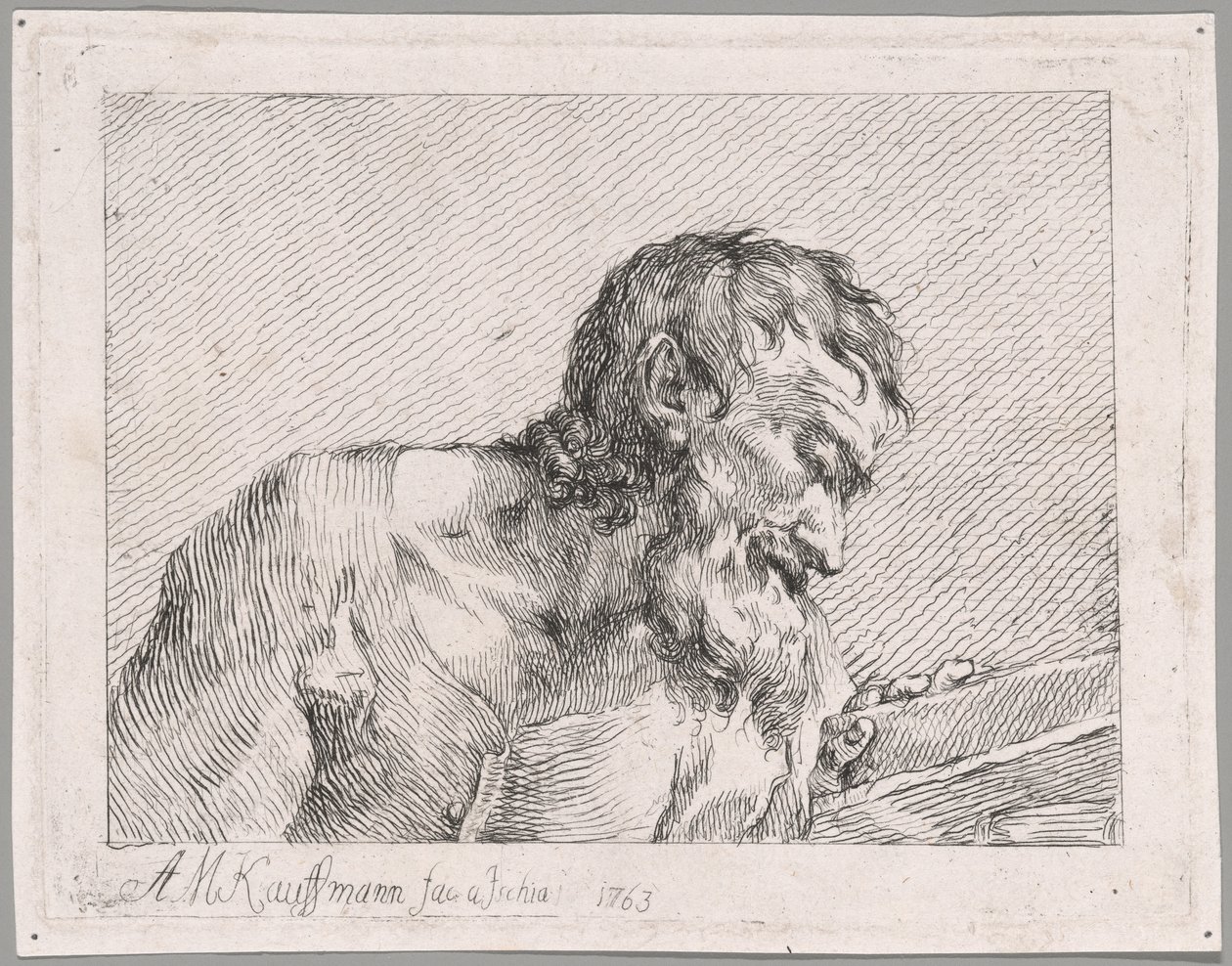 Čtení starého muže od Angelica Kauffmann