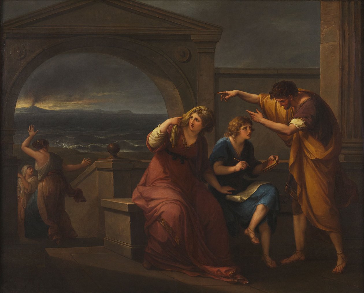 Plinius Mladší a jeho matka v Misenu, rok 79 n. l. od Angelica Kauffmann