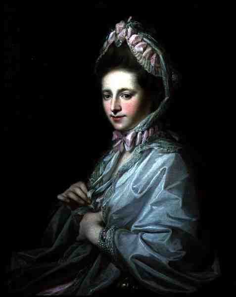 Portrét Anne Miller (olej na plátně) od Angelica Kauffmann